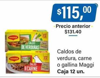 Supermercados Damesco Caldos de verdura, carne o gallina maggi oferta