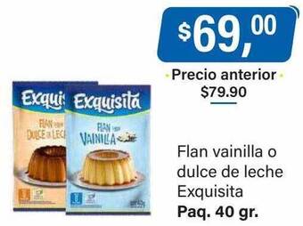 Supermercados Damesco Flan vainilla o dulce de leche exquisita oferta