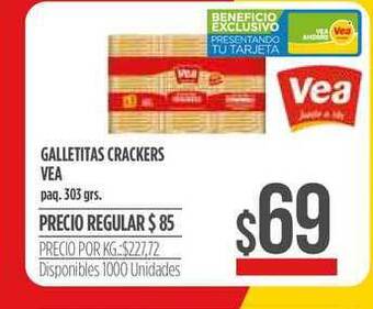 Supermercados Vea Galletitas Crackers Vea oferta