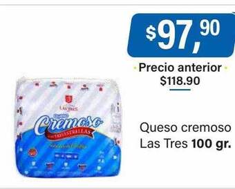 Supermercados Damesco Queso cremoso las tres oferta