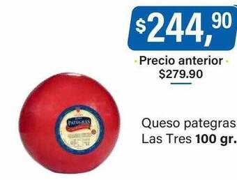 Supermercados Damesco Queso pategras las tres oferta