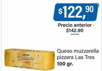 Supermercados Damesco Queso muzzarella pizzera las tres oferta