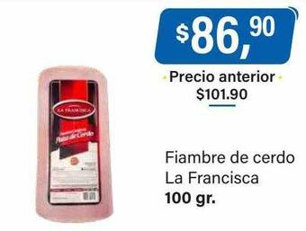 Supermercados Damesco Fiambre de cerdo la francisca oferta