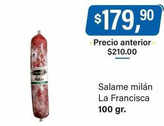 Supermercados Damesco Salame milán la francisca oferta