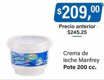 Supermercados Damesco Crema de leche manfrey oferta