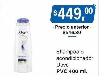 Supermercados Damesco Shampoo o acondicionador dove oferta