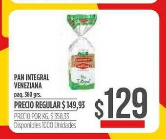 Supermercados Vea Pan Integral Veneziana oferta