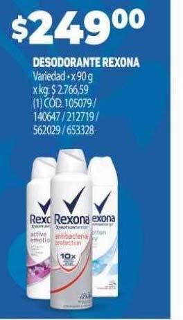 Makro Desodorante rexona oferta