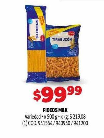 Makro Fideos m&k oferta