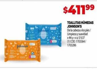 Makro Toallitas húmedas johnson's oferta