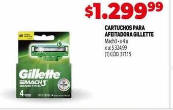 Makro Cartuchos para afeitadora gillette oferta