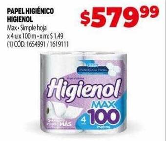 Makro Papel higiénico higienol oferta