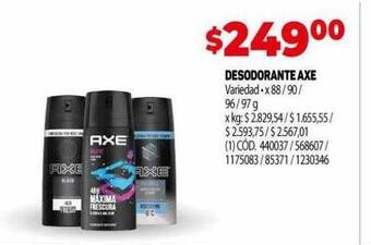 Makro Desodorante axe oferta