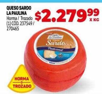 Makro Queso sardo la paulina oferta