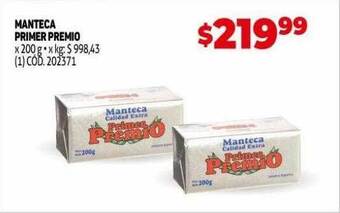 Makro Manteca primer premio oferta
