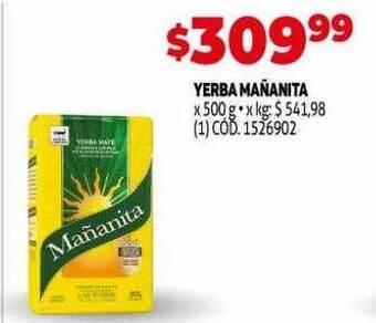 Makro Yerba mañanita oferta