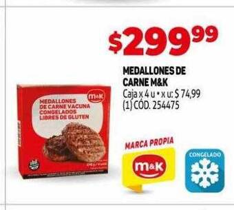 Makro Medallones de carne m&k oferta