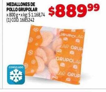 Makro Medallones de pollo grupolar oferta