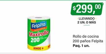 Supermercados Damesco Rollo de cocina 200 paños felpita oferta
