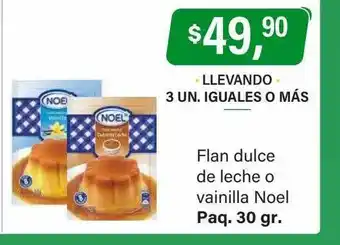 Supermercados Damesco Flan dulce de leche o vainilla noel oferta
