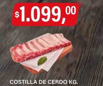 Supermercados Damesco Costilla de cerdo oferta