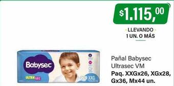 Supermercados Damesco Pañal babysec ultrasec vm oferta