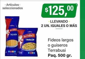Supermercados Damesco Fideos largos o guiseros terrabusi oferta