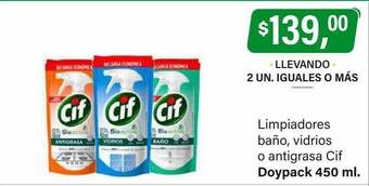 Supermercados Damesco Limpiadores baño, vidrios o antigrasa cif oferta