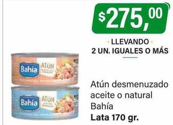 Supermercados Damesco Atún desmenuzado aceite o natural bahía oferta