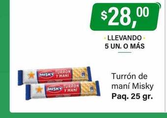Supermercados Damesco Turrón de maní misky oferta