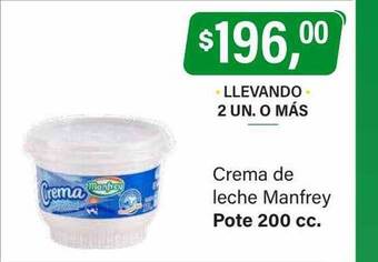 Supermercados Damesco Crema de leche manfrey oferta