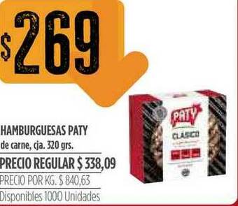 Supermercados Vea Hamburguesas Paty De Carne oferta
