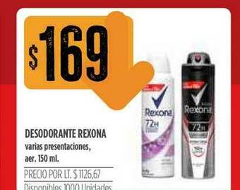 Supermercados Vea Desodorante Rexona oferta
