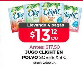 Supermercados Tadicor Jugo Clight En Polvo oferta