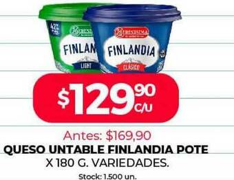 Supermercados Tadicor Queso Untable Finlandia Pote oferta