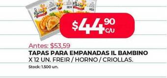 Supermercados Tadicor Tapas Para Empanadas Il Bambino oferta