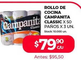 Supermercados Tadicor Rollo De Cocina Campanita Classic oferta