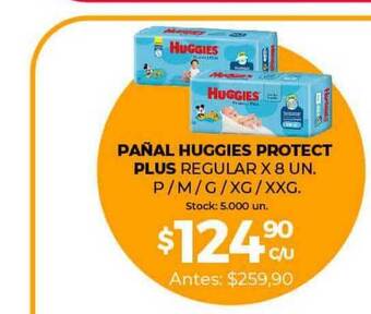 Supermercados Tadicor Pañal Huggies Protect Plus Regular oferta