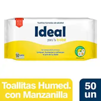 Supermercados Comodin Toallas humedas ideal flow basica x 50un oferta