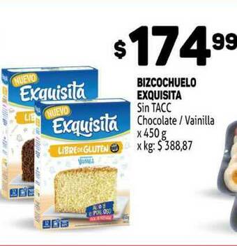 Makro Bizcochuelo Exquisita Sin Tacc Chocolate Vainilla oferta