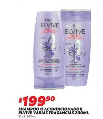 Ferniplast Shampoo O Acondicionador Elvive Varias Fragancias oferta
