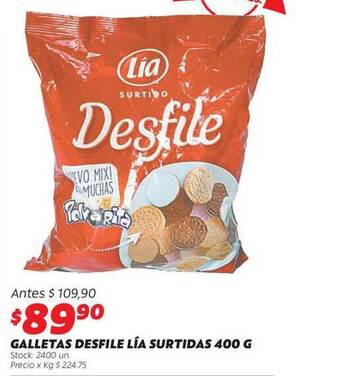Ferniplast Galletas Desfile Lía Surtidas 400 g oferta