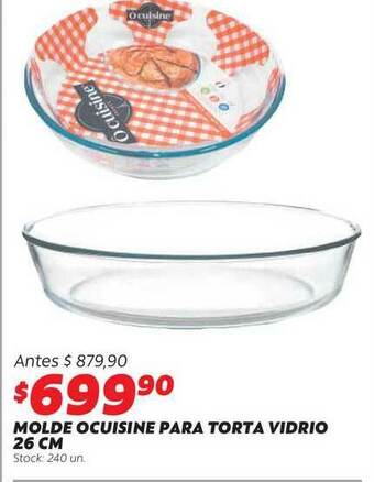 Ferniplast Molde Ocuisine Para Torta Vidrio 26 Cm oferta