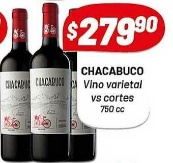 Almacor Chacabuco Vino Varietal Vs Cortes 750cc oferta
