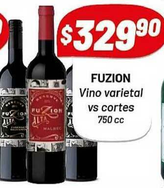 Almacor Fuzion Vino Varietal Vs Cortes 750cc oferta