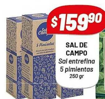 Almacor Sal De Campo Sal Entrefina 5 Pimientas 250gr oferta