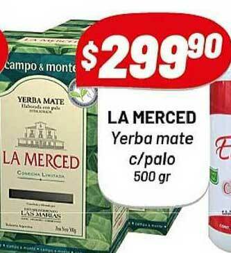 Almacor La Merced Yerba Mate C Palo 500gr oferta