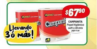 Almacor Campanita Papel Higiénico Soft 30 Mts oferta