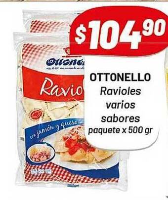 Almacor Ottonello Ravioles Varios Sabores x 500gr oferta