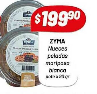 Almacor Zyma Nueces Peladas Mariposa Blanca x 90gr oferta